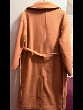 Abercrombie & Fitch Women's Long Camel-Tone Belted Coat **(oversized)**